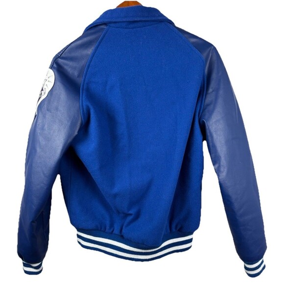 Dilly Letterman Sports Varsity Jacket Blue W/ Blue Arms - Mens Women Size Small - Picture 2 of 7